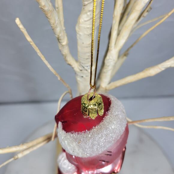 2001 Warner Bros. Merry Christmas Ornament Vintage Glass Character Red Pink 5” - Picture 3 of 16